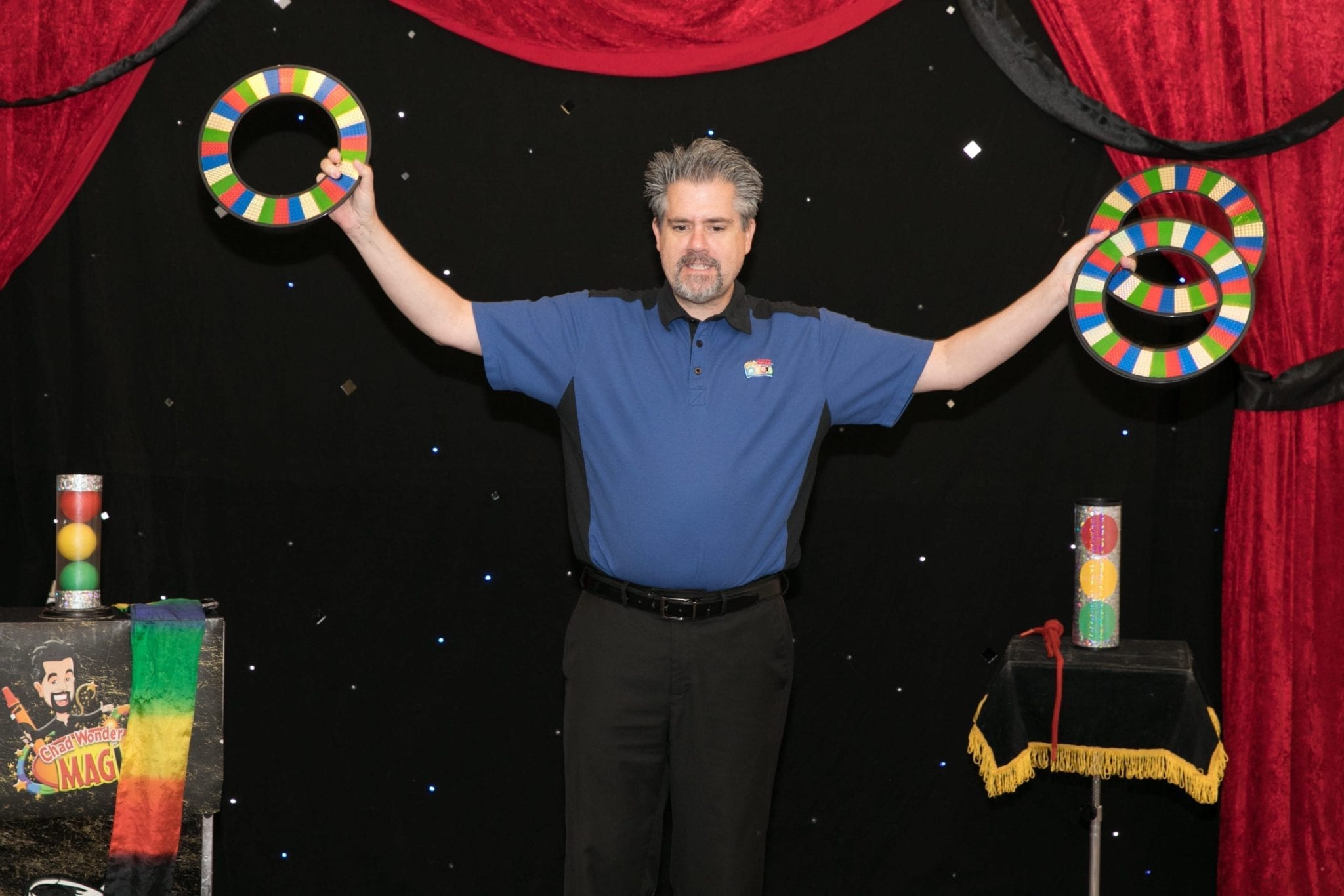 Magic show with magic rings 